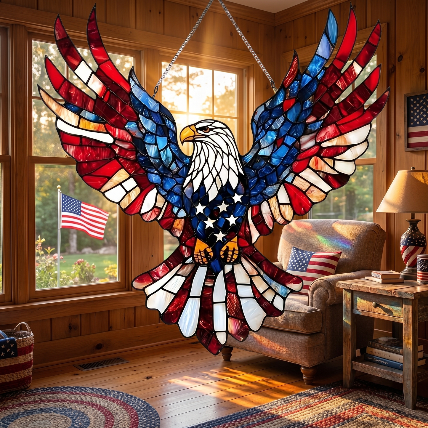 Freedom Eagle Window Art