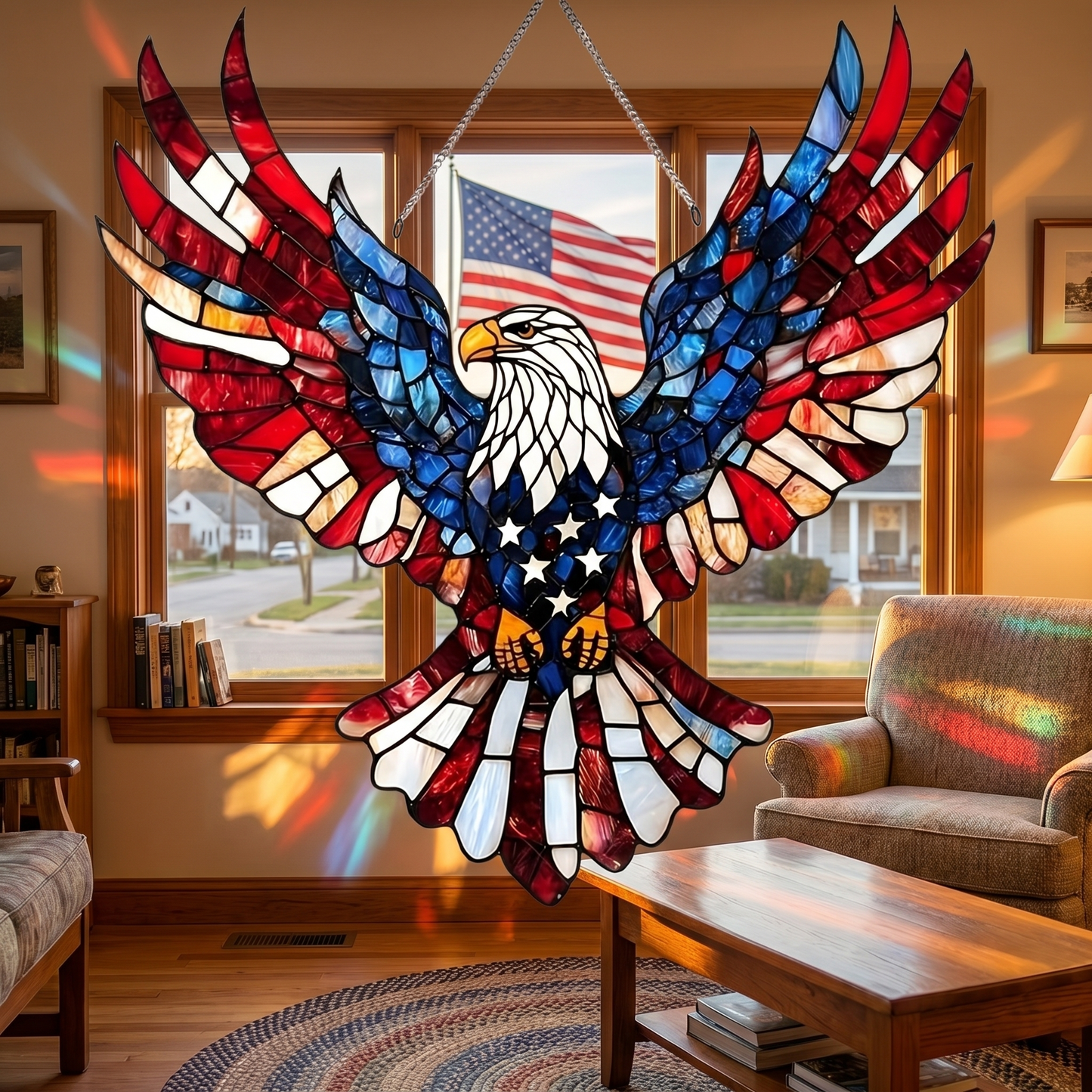 Freedom Eagle Window Art
