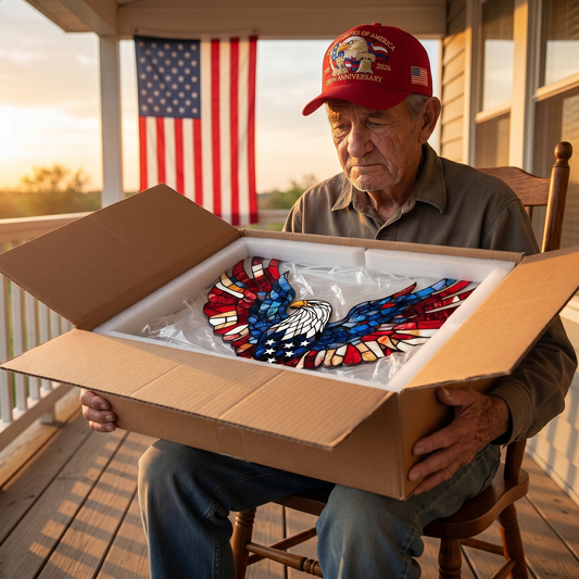 Freedom Eagle Window Art